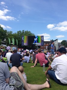 The big screen in the nursery at Lord's