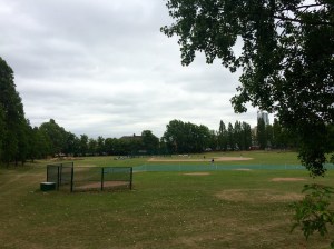 A sorry spectacle; baseball on what was once a fine cricket ground